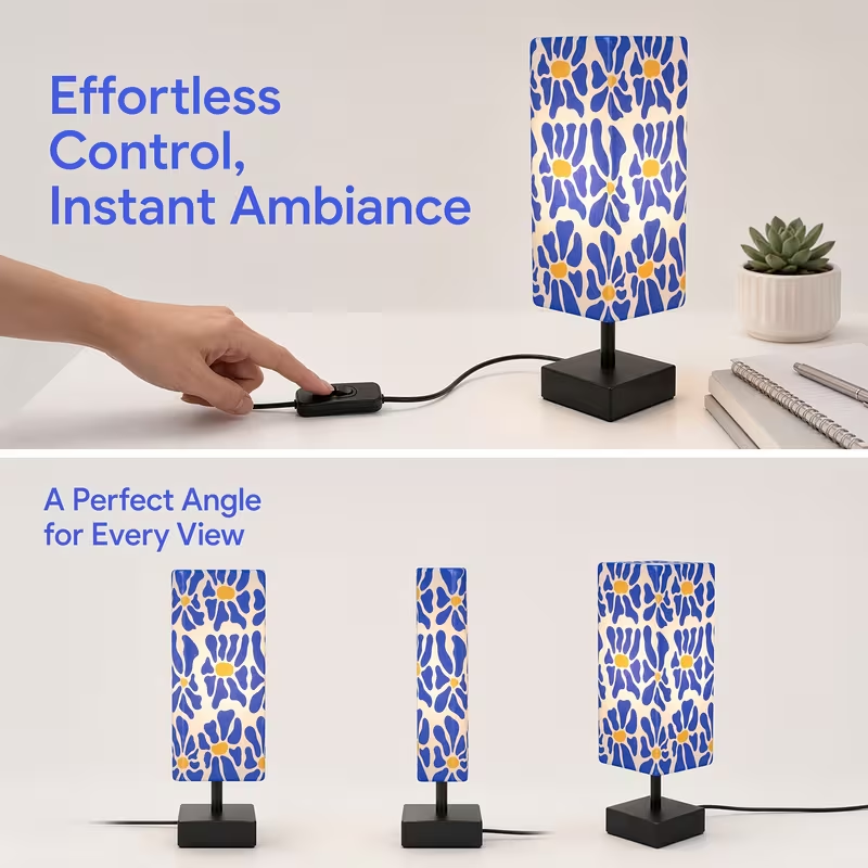 Lámpara de mesa moderna con di - Home Textiles Usa reseña y precio
