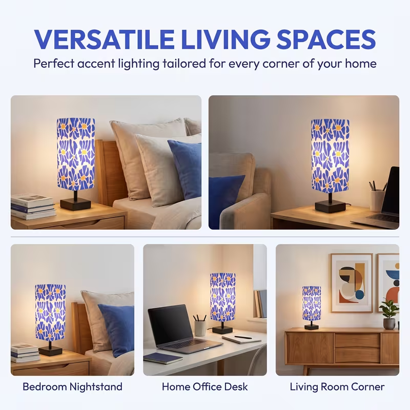 Lámpara de mesa moderna con di - Home Textiles Usa reseña y precio