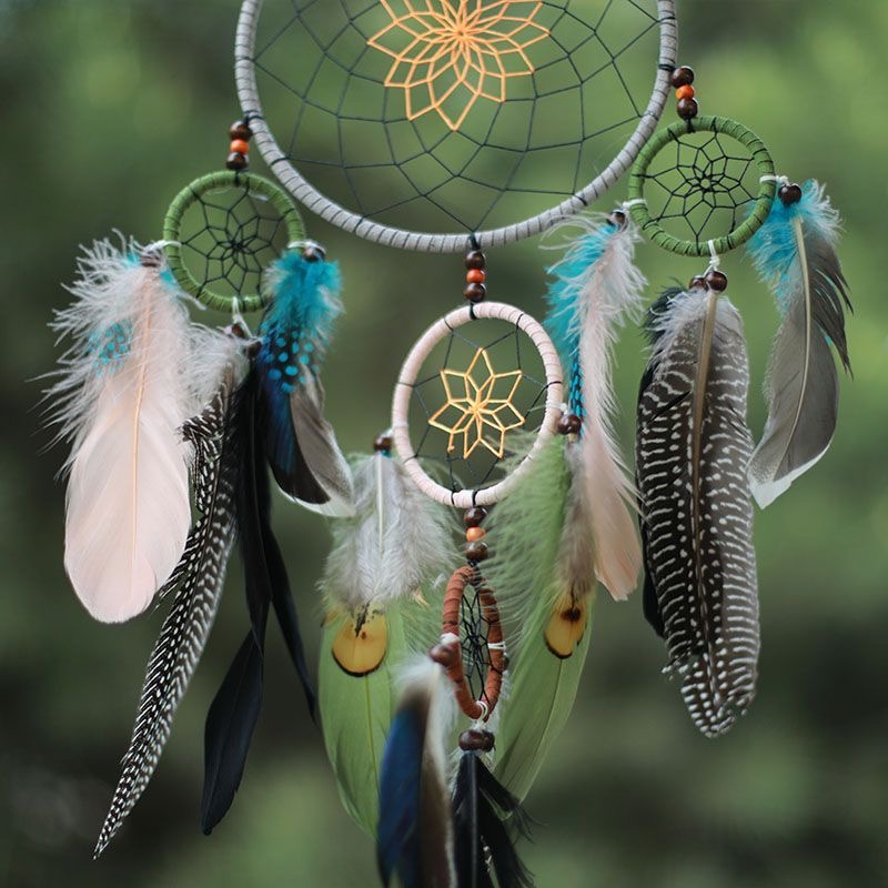 Atrapasueños de plumas con múl - Home Textiles Usa reseña y precio